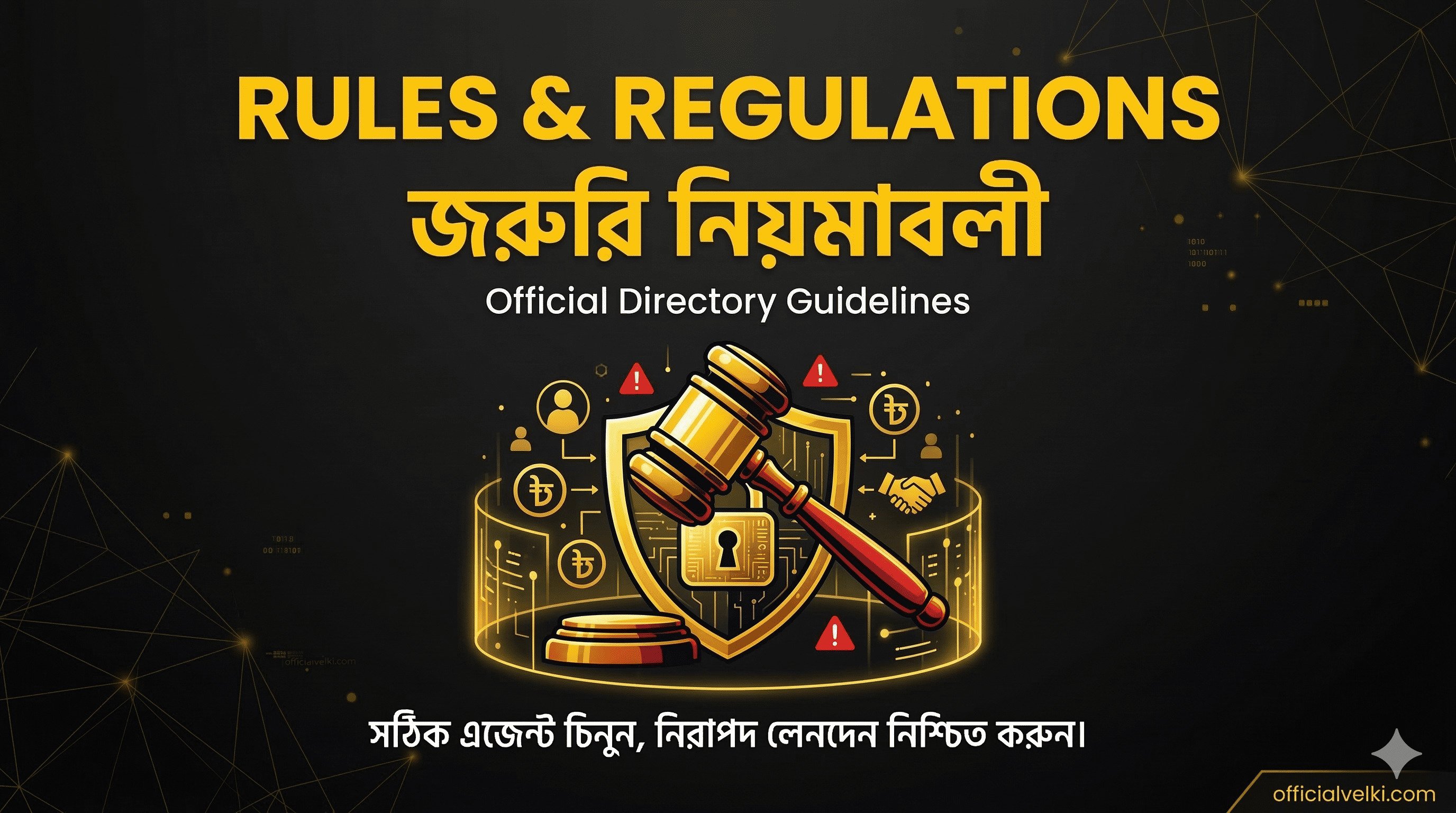 ভেলকি অফিশিয়াল এজেন্ট লিস্ট - ব্যবহারকারী এবং এজেন্টদের জন্য নিয়ম ও নীতিমালা - Velki Official News